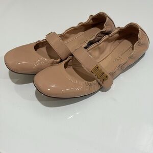 ⭐️Dior Patent Leather Logo Tan Ballerina Type Shoes—GORGEOUS!! Lightly Worn—39.5